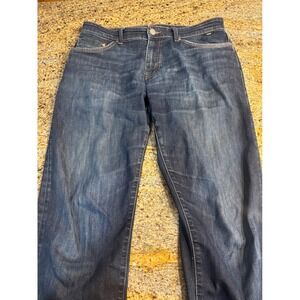 Mavi Mens Dark Wash Straight Leg Stretch Denim Jeans Blue 34x29